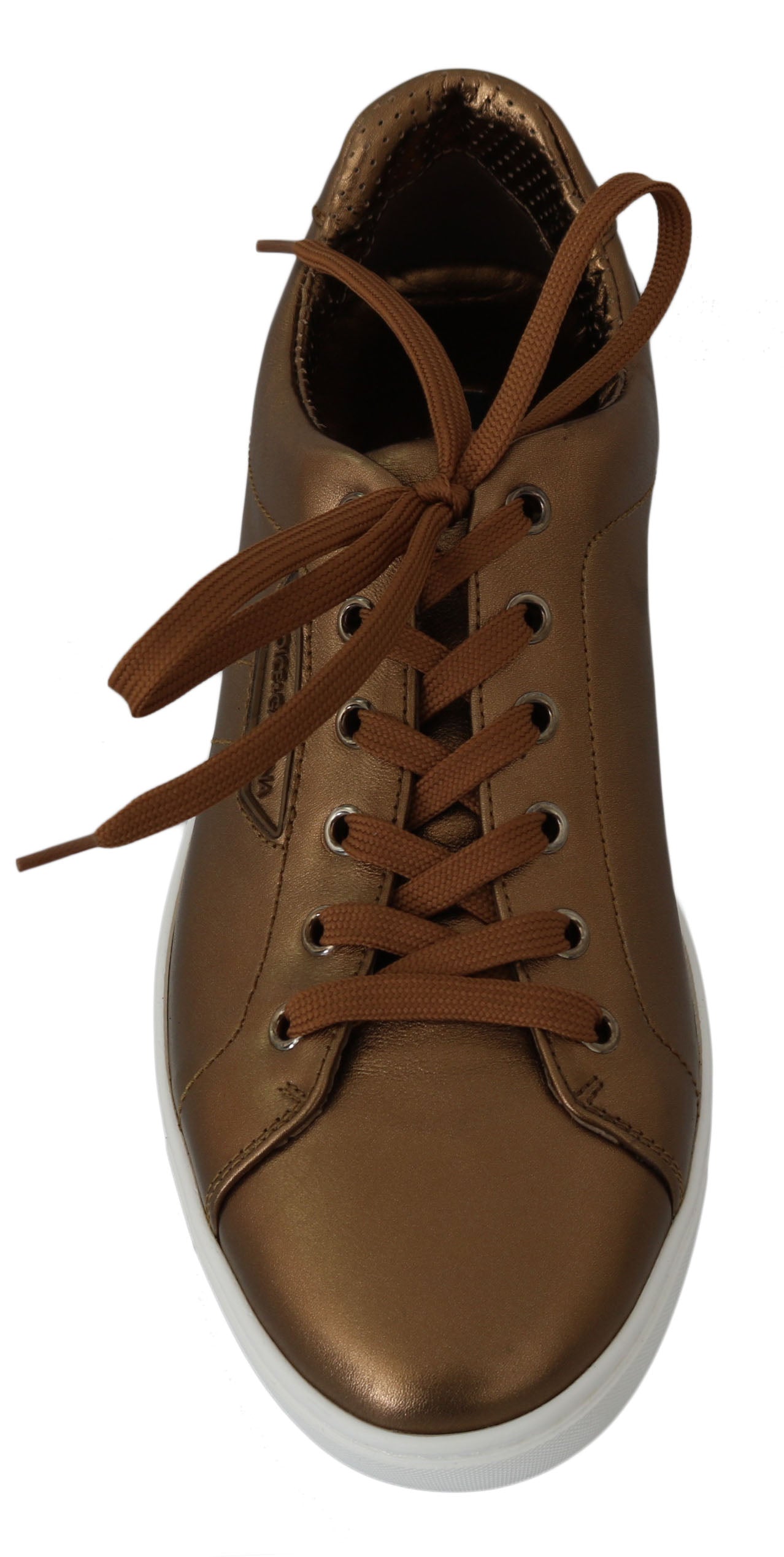 Dolce &amp; Gabbana Gouden Leren Heren Casual Sneakers