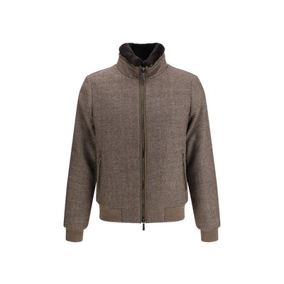 MooRER Brown Cashmere Bomber