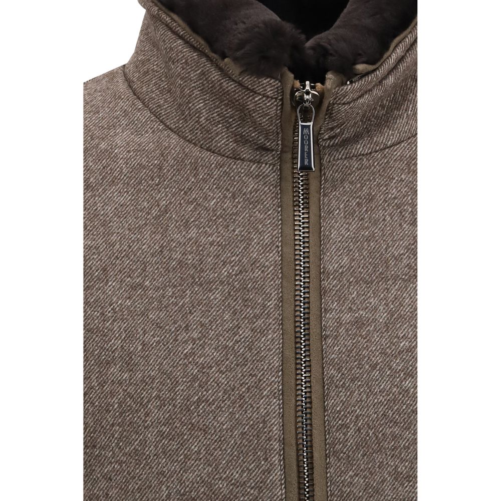 MooRER Brown Cashmere Bomber