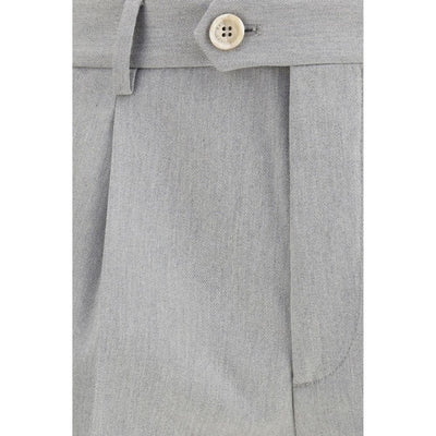 Brunello Cucinelli Gray Wool Casual Pants
