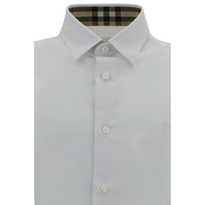 Burberry White Cotton Dress Shirt