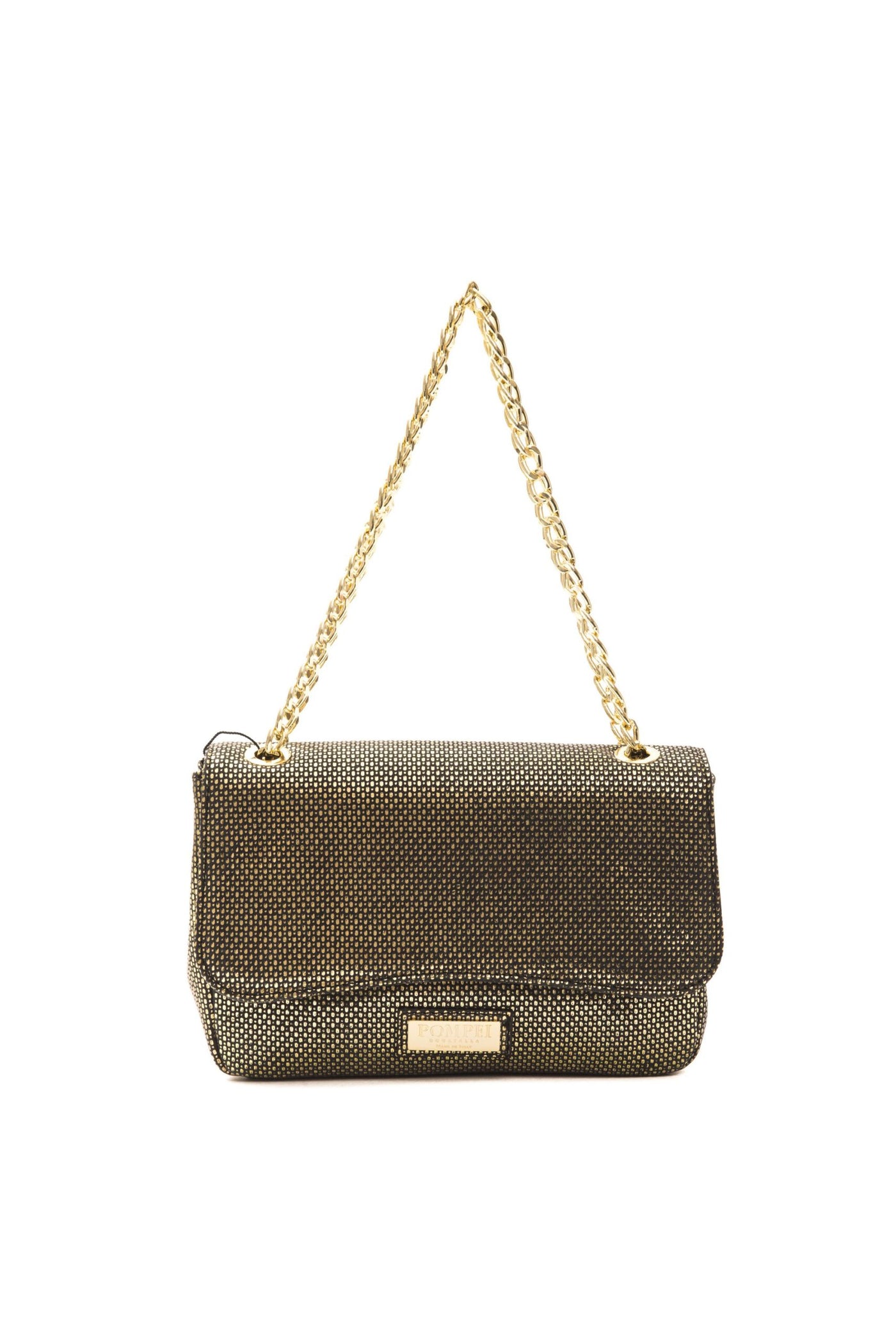 Pompei Donatella Zwarte Leren Dames Crossbody Tas