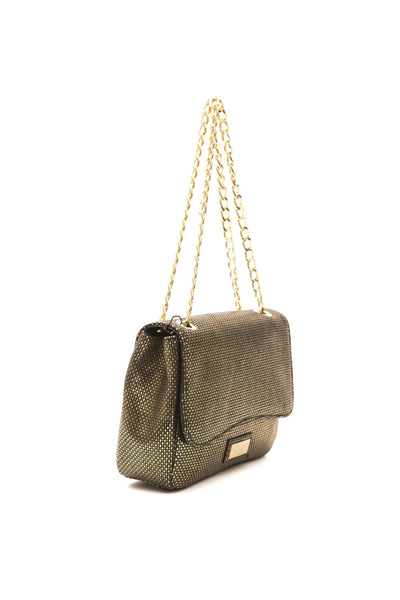 Pompei Donatella Zwarte Leren Dames Crossbody Tas