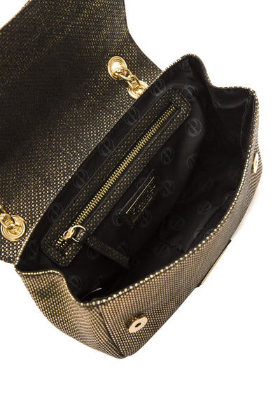 Pompei Donatella Zwarte Leren Dames Crossbody Tas