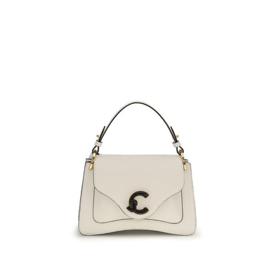Coccinelle Cream Calf Leather Bos Taurus Shoulder Bag