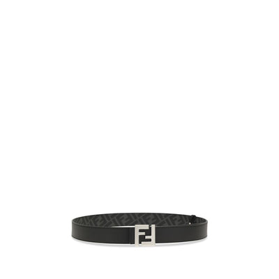 Fendi Black Calf Leather Bos Taurus Regular Belt