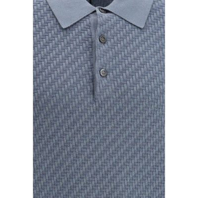 Brioni Light Blue Cotton Polo Shirt