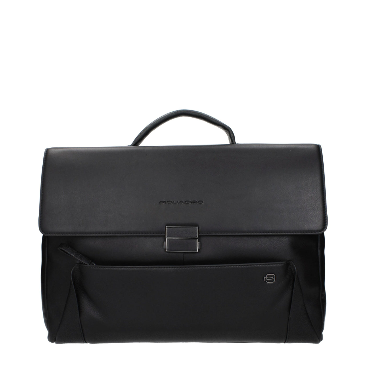 Piquadro Black Leather Business And Laptop Bag
