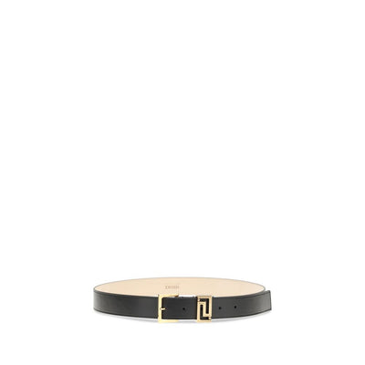 Versace Black Calf Leather Bos Taurus Belt