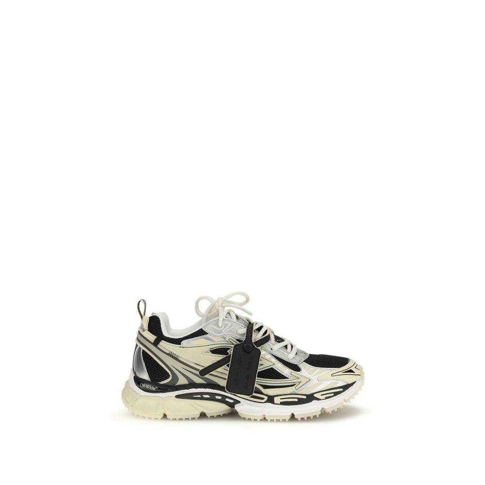 Off-White Multicolor Fabric Athletic Sneakers
