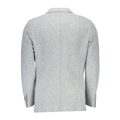 Gant Gray Polyester And Wool Blazer