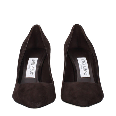 Jimmy Choo Brown Leather High Heel Pumps