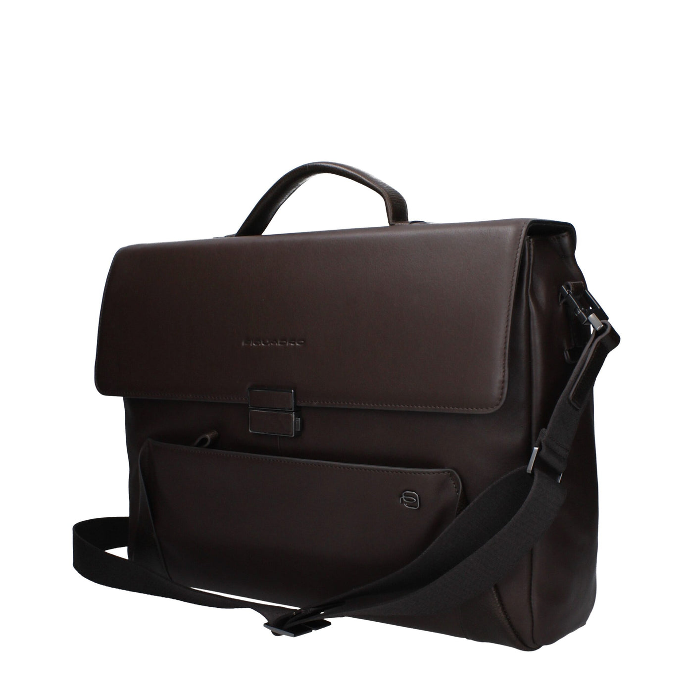 Piquadro Brown Leather Business And Laptop Bag