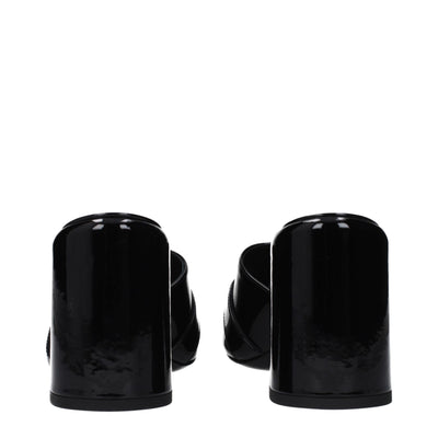 Versace Black Leather Platform Sandals