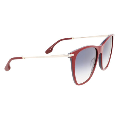 Victoria Beckham Burgundy Acetate Sunglasses
