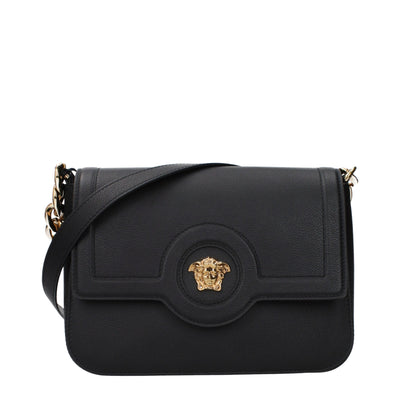 Versace Black Leather Crossbody Bag