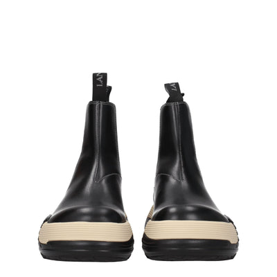 Lanvin Black Leather Ankle Boots