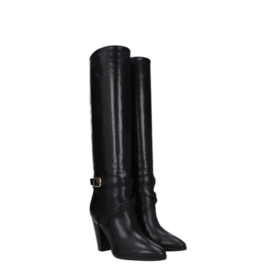 Celine Black Leather Boots