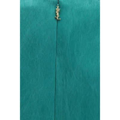 Saint Laurent Bicolor Silk Casual Dress