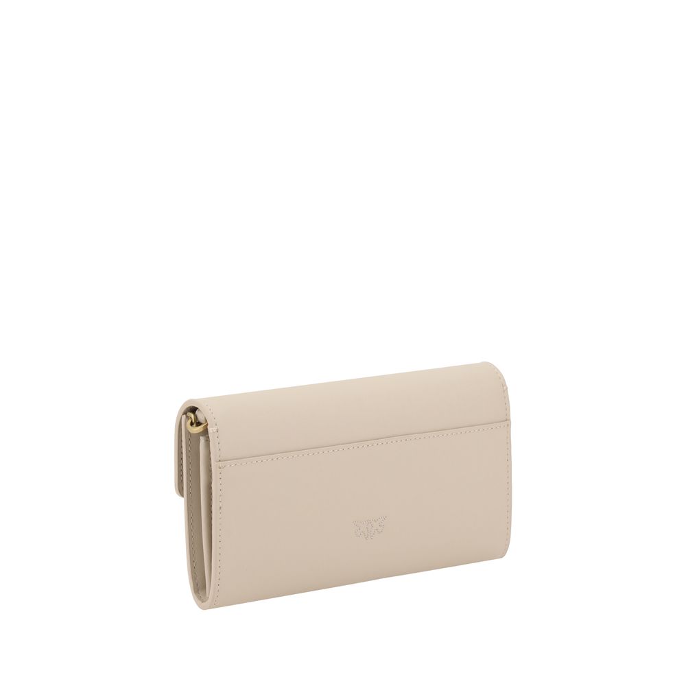PINKO Beige Calf Leather Bos Taurus Shoulder Bag
