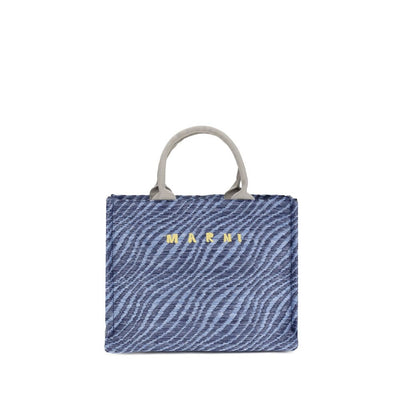 Marni Blue Fabric Shoulder Bag