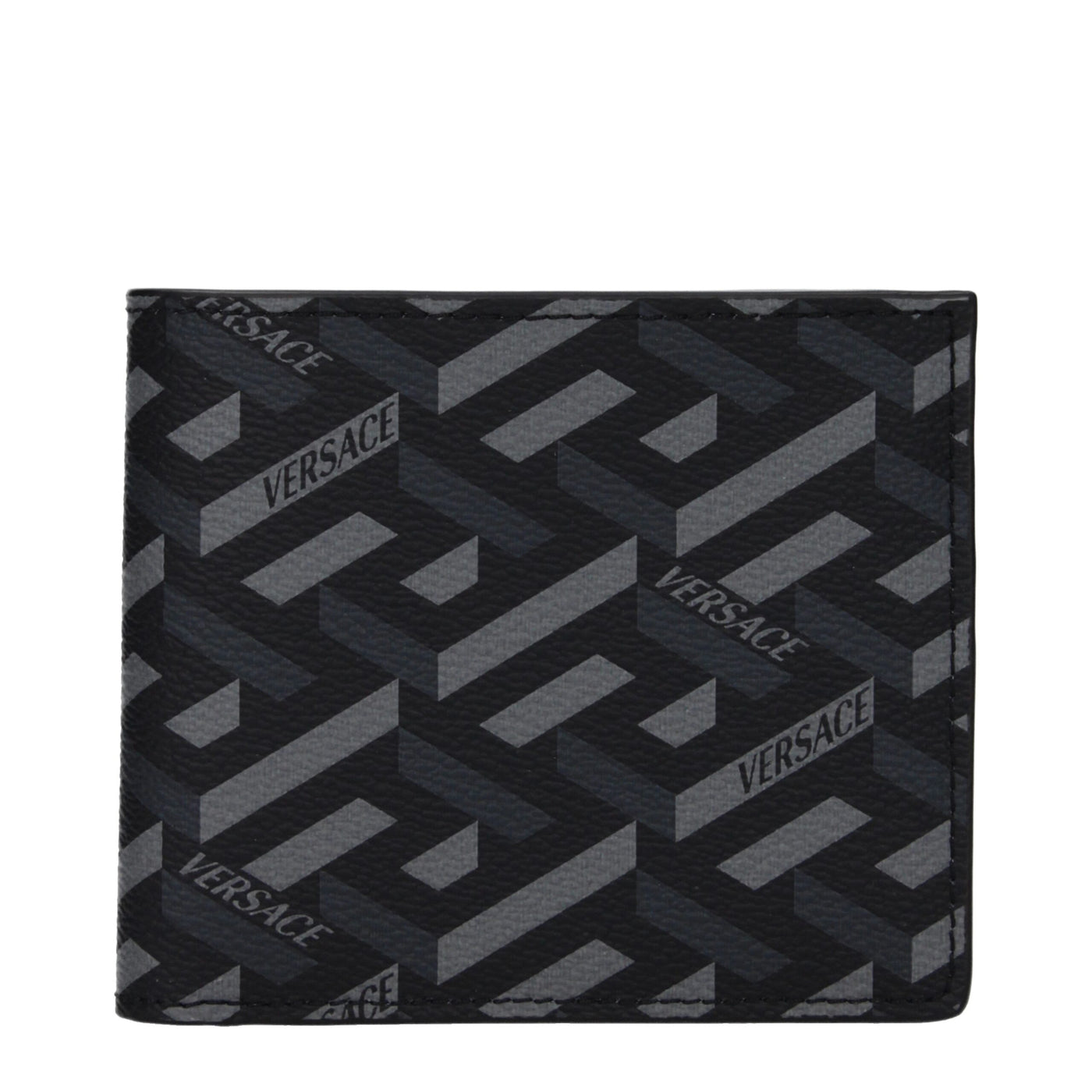 Versace Black Fabric Wallet