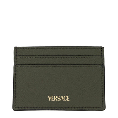 Versace Green Leather Cardholder