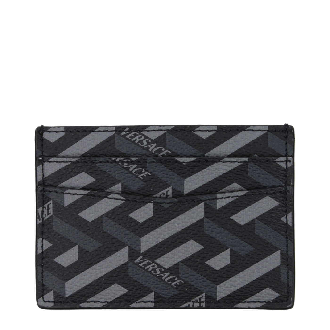 Versace Black Fabric Cardholder