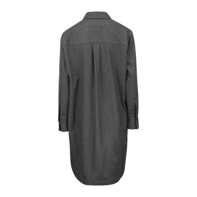 Brunello Cucinelli Gray Wool Casual Dress