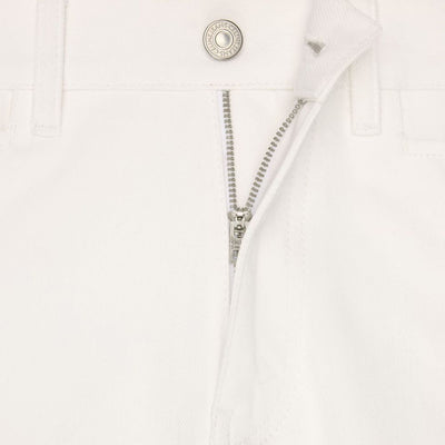 Celine White Cotton Straight-Leg Jeans