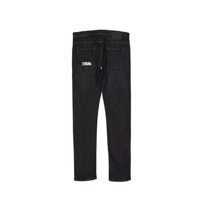Heron Preston Black Cotton Slim Fit Jeans