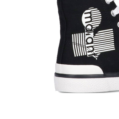 Isabel Marant Black Canvas High Top Sneakers