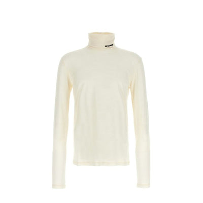 Jil Sander White Polyester Turtleneck