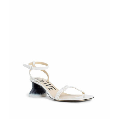Loewe White Lamb Leather Strap-On Sandals