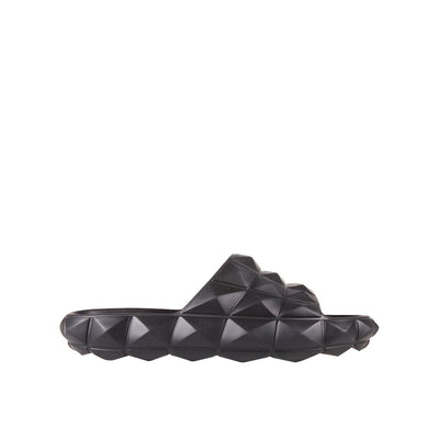 Valentino Garavani Black Rubber Slippers