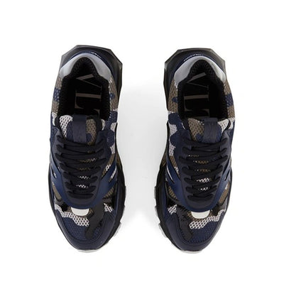 Valentino Garavani Blue Fabric Athletic Sneakers