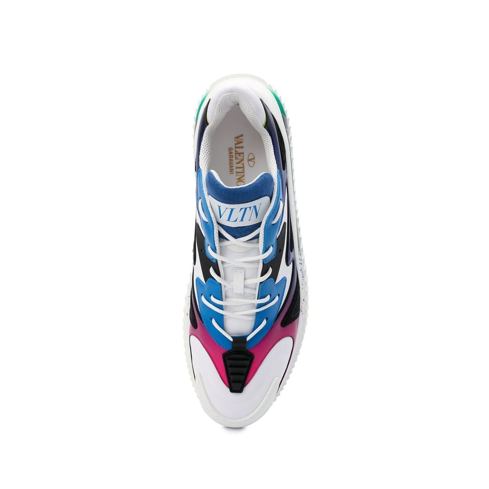 Valentino Garavani White Fabric Athletic Sneakers