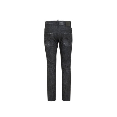 Dsquared² Black Cotton Slim Fit Jeans