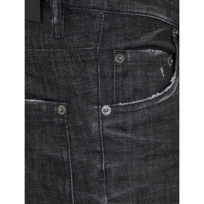 Dsquared² Black Cotton Slim Fit Jeans