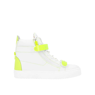 Giuseppe Zanotti White Calfskin High Top Sneakers