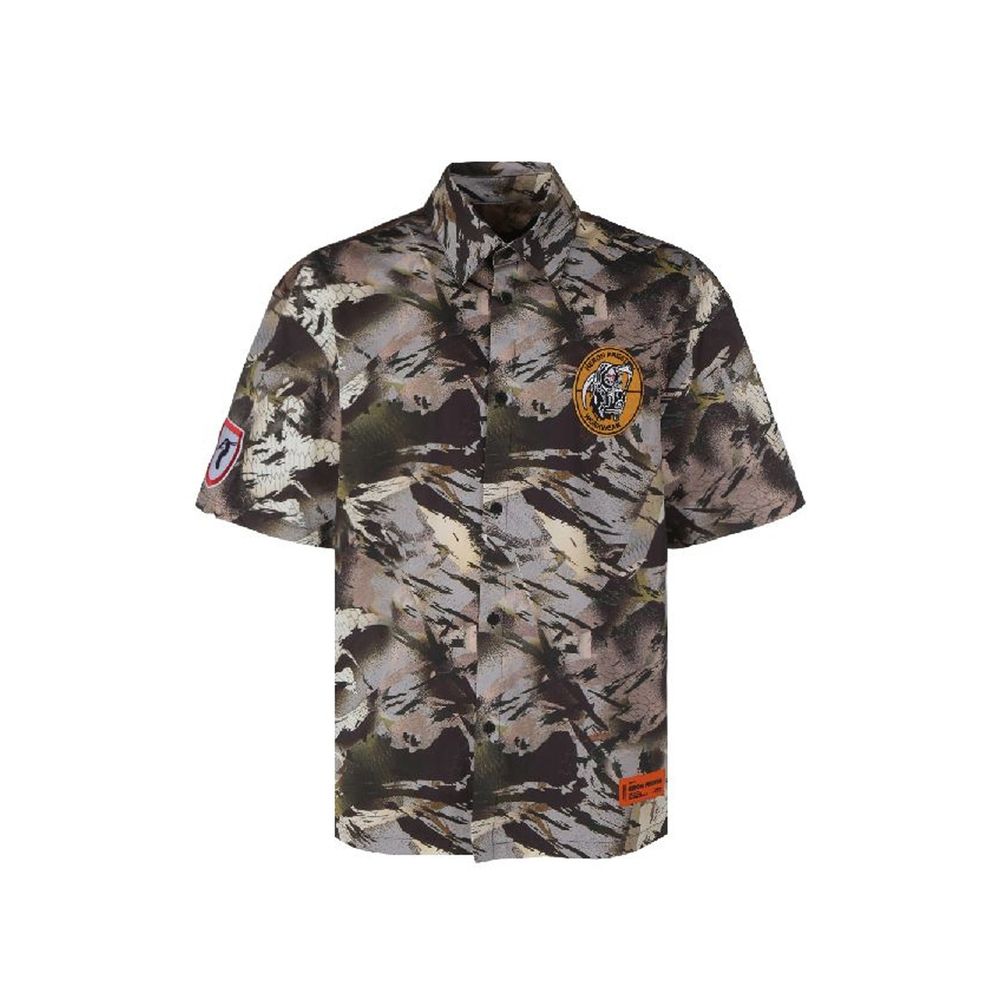 Heron Preston Bicolor Cotton Pattern Shirt