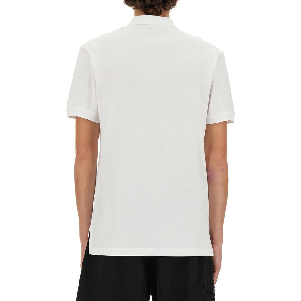 Moschino Couture White Cotton Polo Shirt
