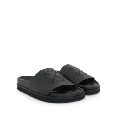 Off-White Black Rubber Slippers