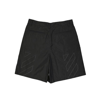 Off-White Black Polyester Short And Mini Shorts