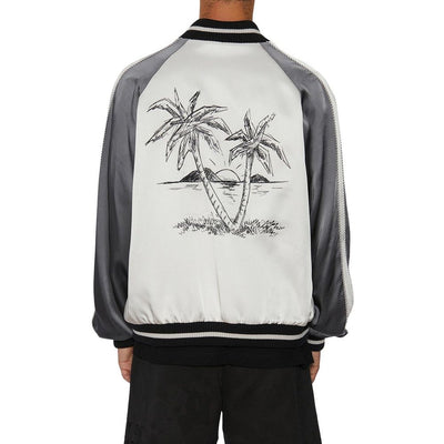 Palm Angels Gray Acetate Bomber