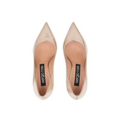 Sergio Rossi Rose Gold Calfskin High Heel Pumps
