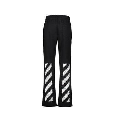 Off-White Black Cotton Casual Pants