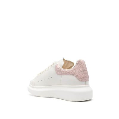 Alexander McQueen White Leather Platform Sneakers