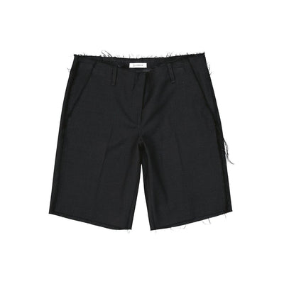 Dondup Black Virgin Wool Bermuda Shorts
