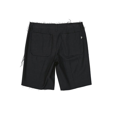 Dondup Black Virgin Wool Bermuda Shorts